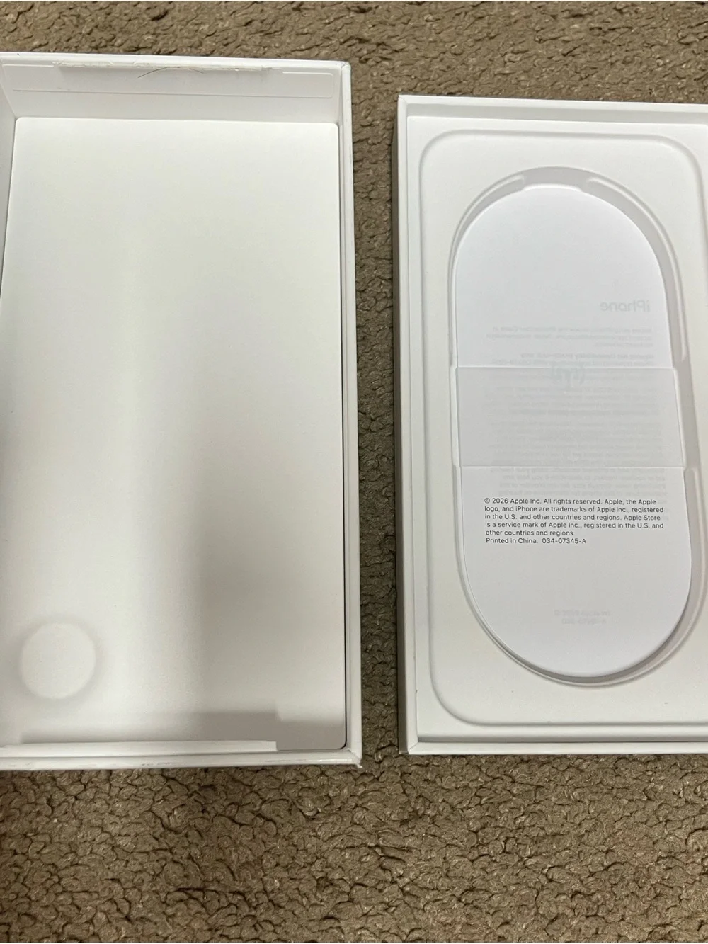 Empty Apple iPhone box for 17e phone-